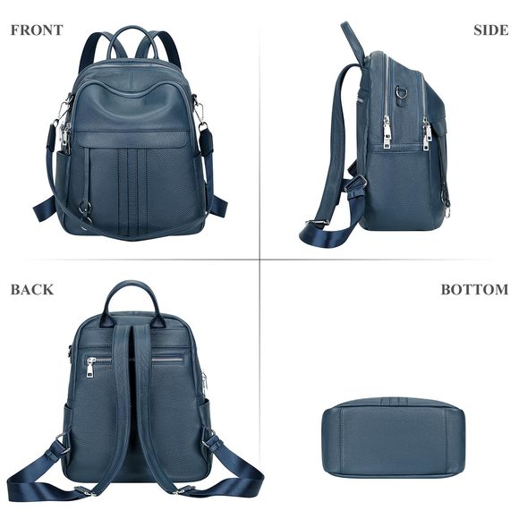 Genuine Leather Backpack Purse Convertible Shoulder BagS102 Indo :\') main image 5